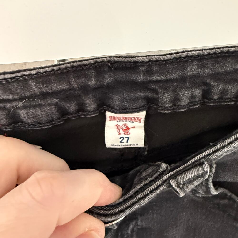 True Religion Black Mid Rise Skinny Jeans Size 27 - Picture 6 of 6